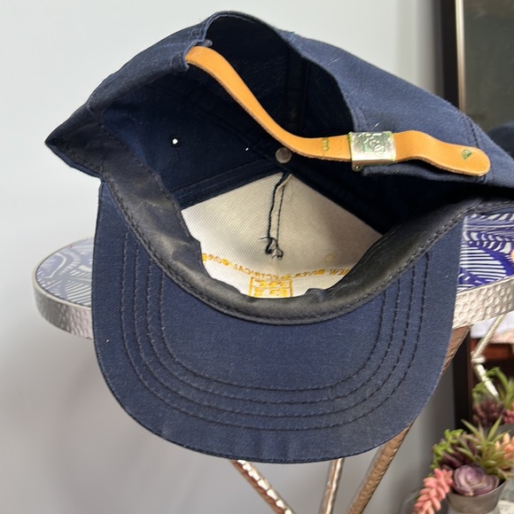 Leather Strap Back Distressed Hat - Picture 3 of 7